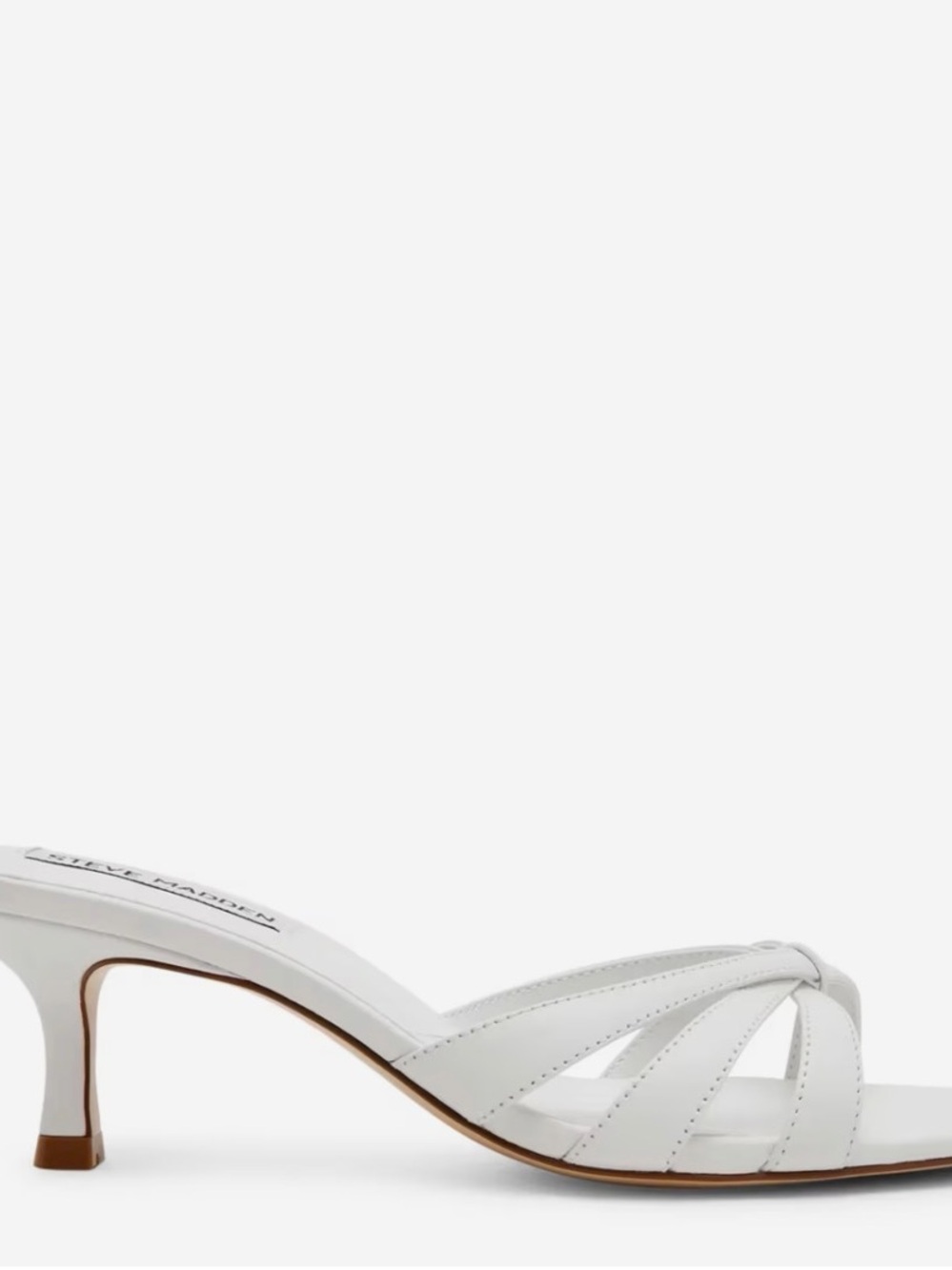Steve Madden White Strappy Low Heel Sandal